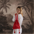 Bolsa Aina em Algodão Vermelho
