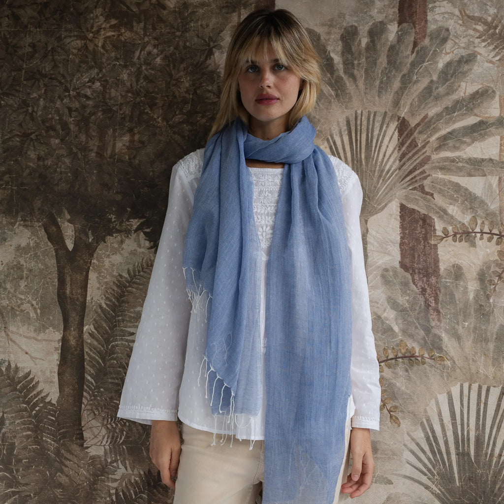 Echarpe Denim em Algodão