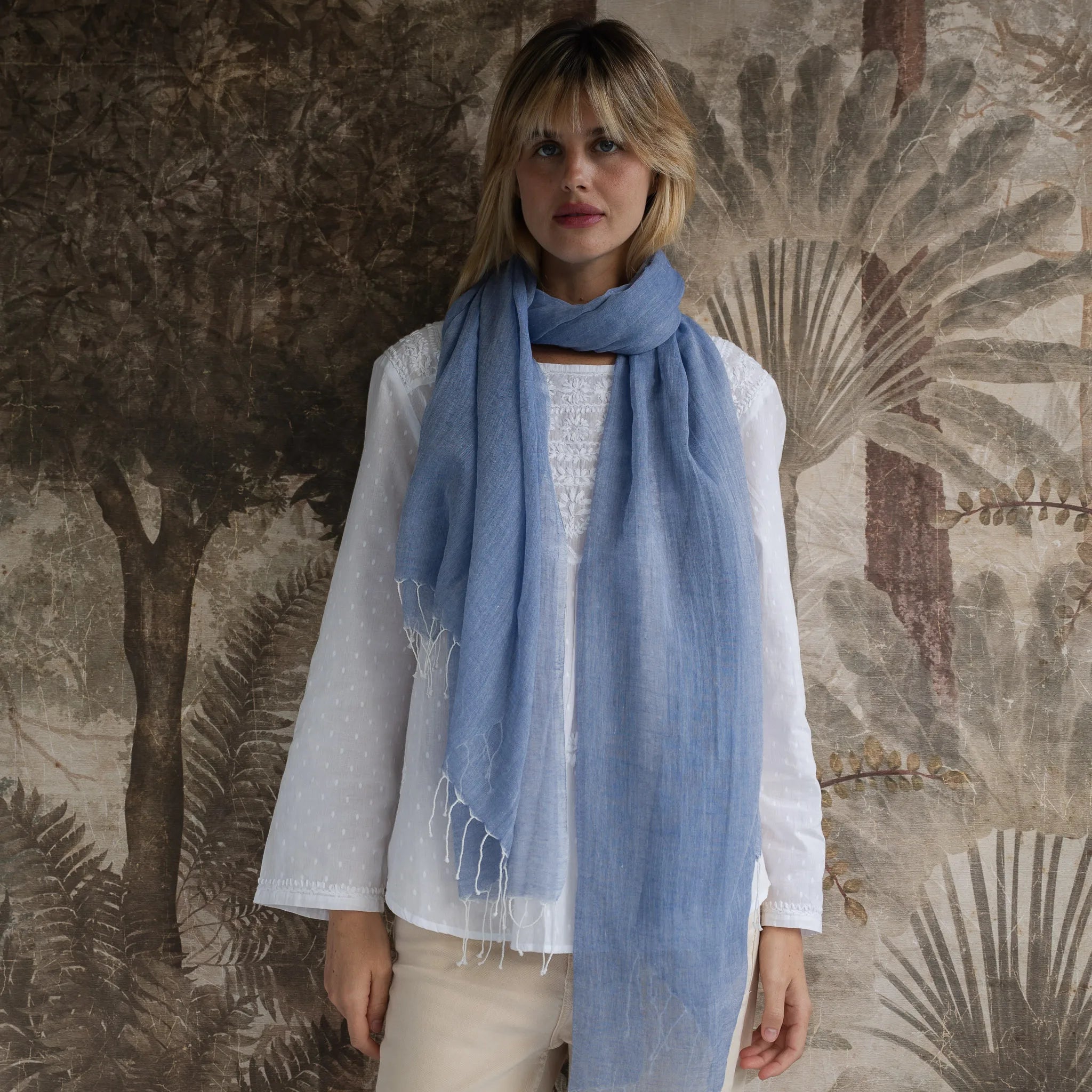 Echarpe Denim em Algodão
