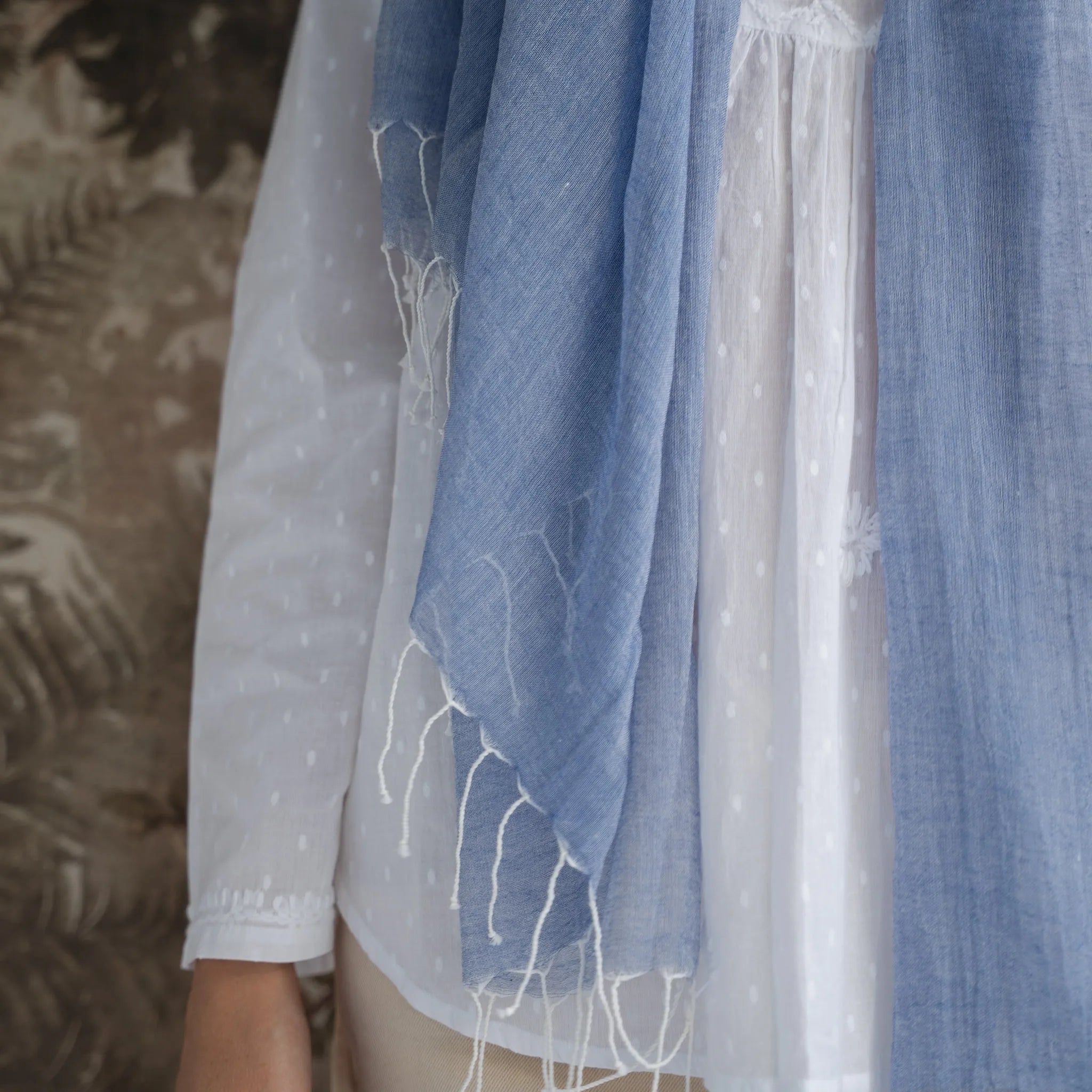 Echarpe Denim em Algodão