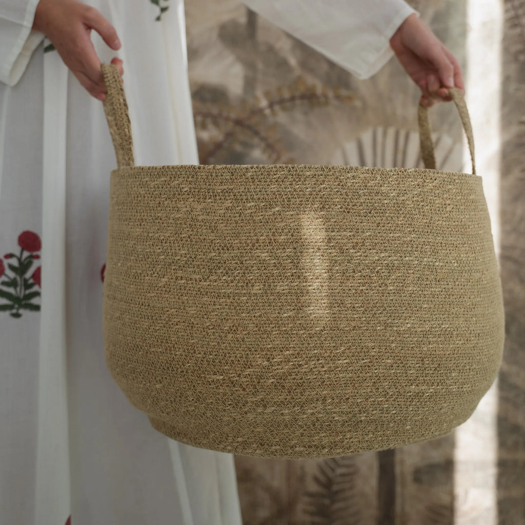 Cesta Bapu em Seagrass c/Alça