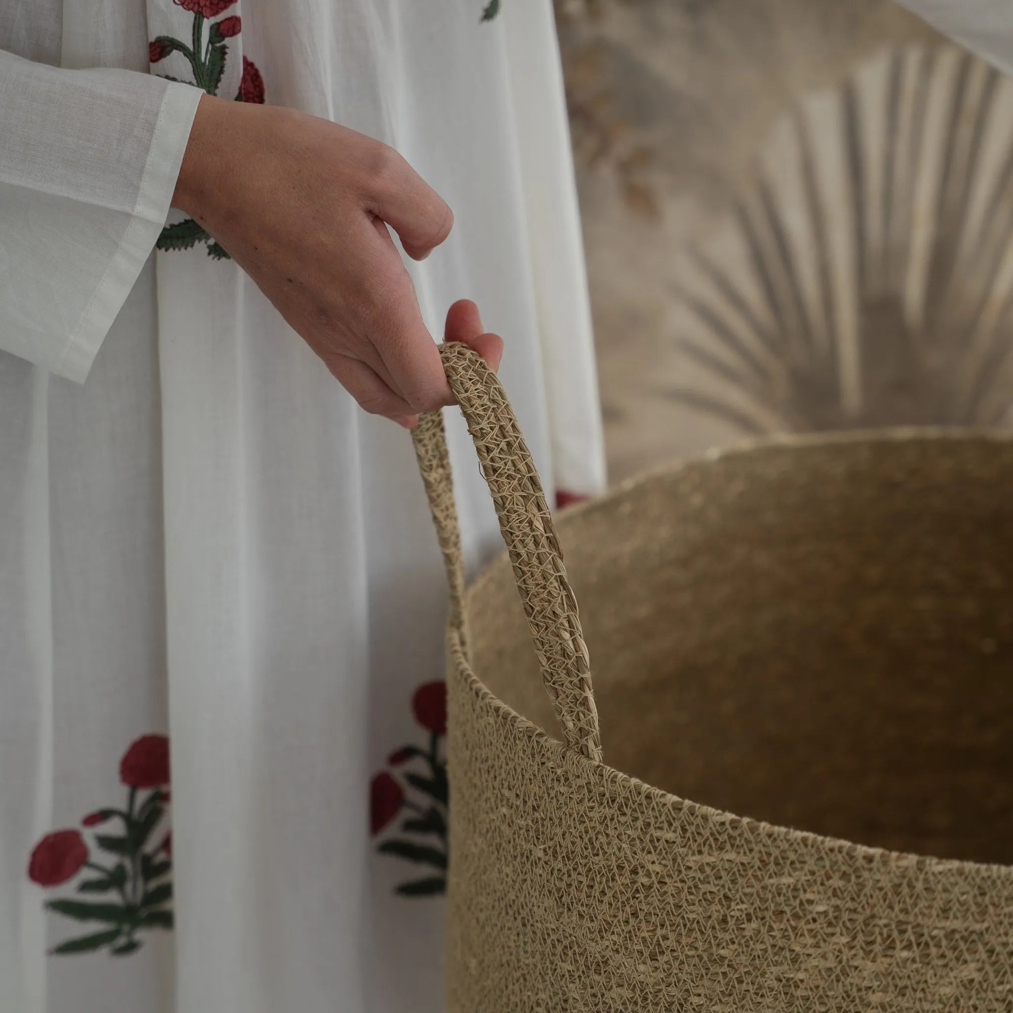 Cesta Bapu em Seagrass c/Alça